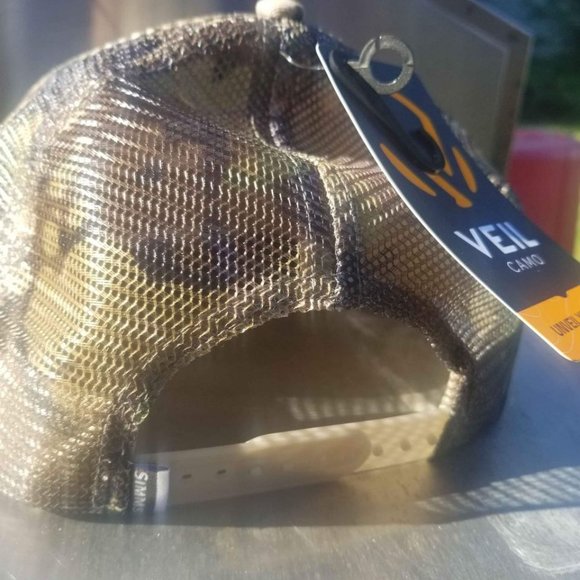 Simms Men's Fishing Tactical Trucker Hat Hunting  - Riparian Camo U.S Flag NWT - Picture 5 of 6